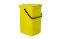 Brabantia 12 Litre Sort and Go Waste Bin - Yellow.